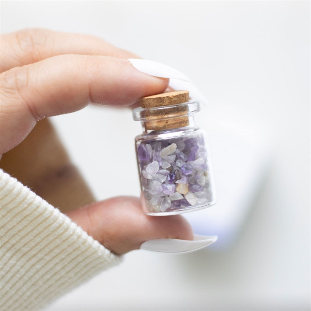 Something Different - Jar of Calm Amethyst in a Matchbox Crystal - Purple